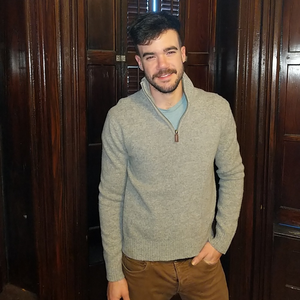Lambswool J. Crew Quarter Zip Sweater